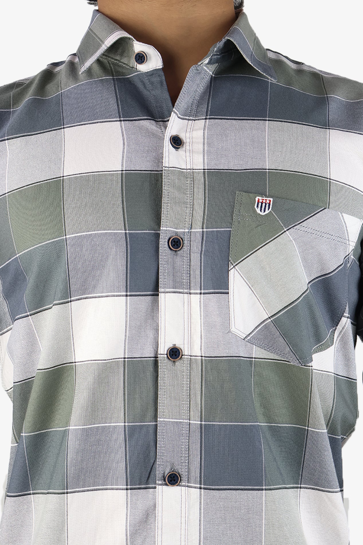 ORDC 2 GRAY WHITE| SLIM FIT PREMIUM POLO NECK CASUAL SHIRT | ORIGENS