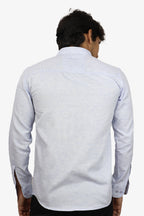 KED SKY BLUE | SLIM FIT PREMIUM POLO NECK CASUAL SHIRT | ORIGENS