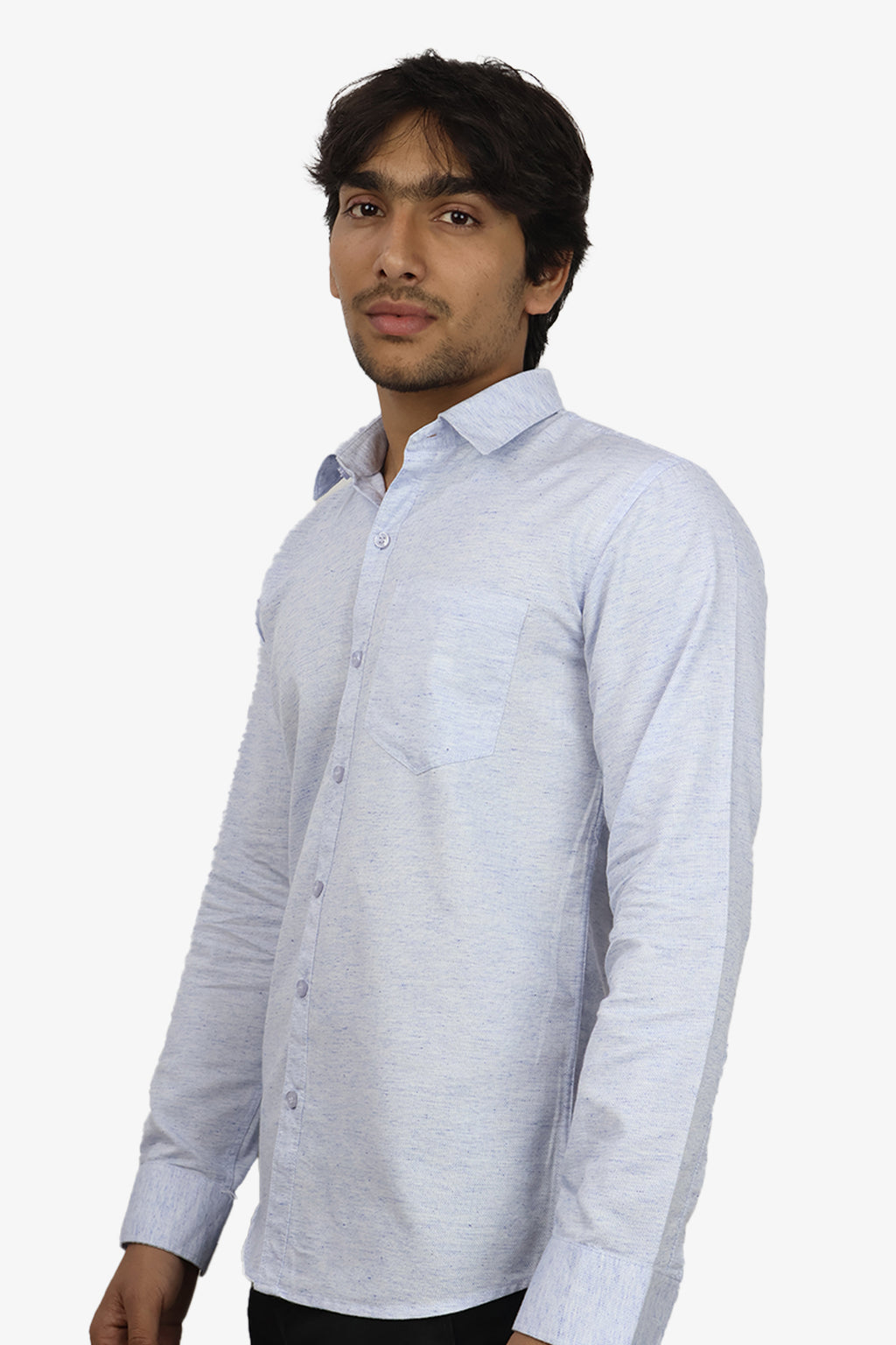 KED SKY BLUE | SLIM FIT PREMIUM POLO NECK CASUAL SHIRT | ORIGENS