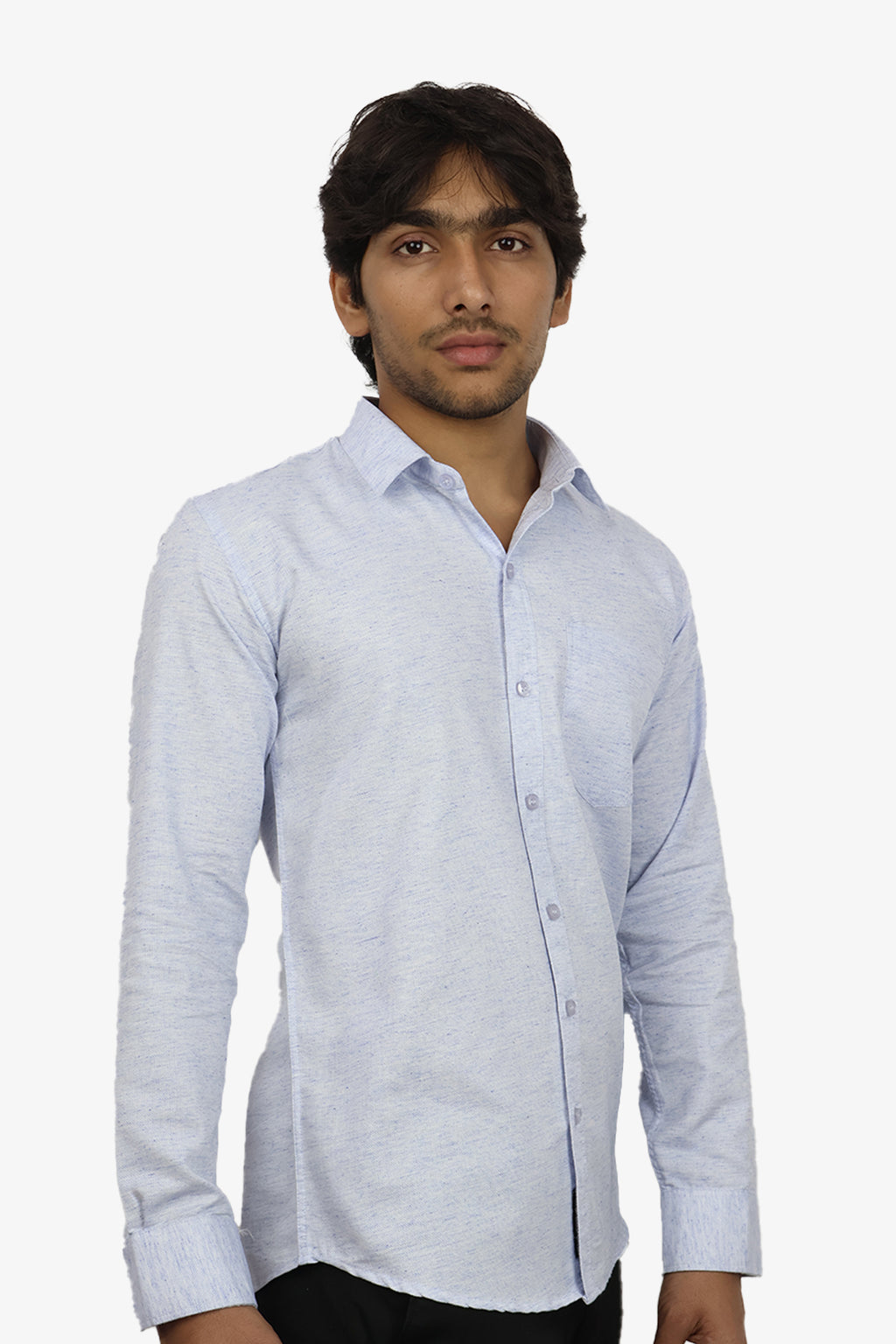 KED SKY BLUE | SLIM FIT PREMIUM POLO NECK CASUAL SHIRT | ORIGENS
