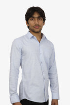 KED SKY BLUE | SLIM FIT PREMIUM POLO NECK CASUAL SHIRT | ORIGENS