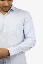 KED SKY BLUE | SLIM FIT PREMIUM POLO NECK CASUAL SHIRT | ORIGENS