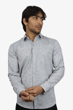 KED DARK GRAY | SLIM FIT PREMIUM POLO NECK CASUAL SHIRT | ORIGENS