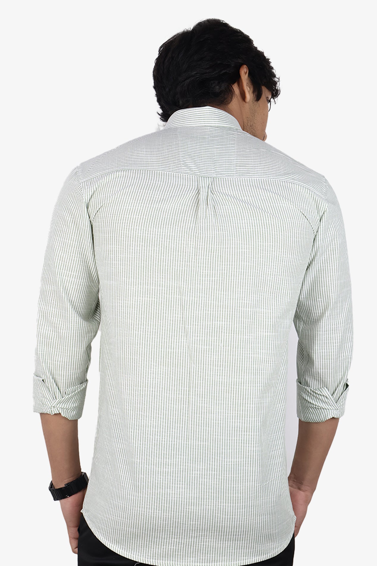 LINL 2 GREEN | SLIM FIT PREMIUM POLO NECK CASUAL SHIRT | ORIGENS