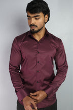 SEEK  S WINE | SLIM FIT PREMIUM POLO NECK CASUAL SHIRT | ORIGENS