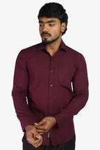 FIFA WINE | SLIM FIT PREMIUM POLO NECK CASUAL SHIRT | ORIGENS