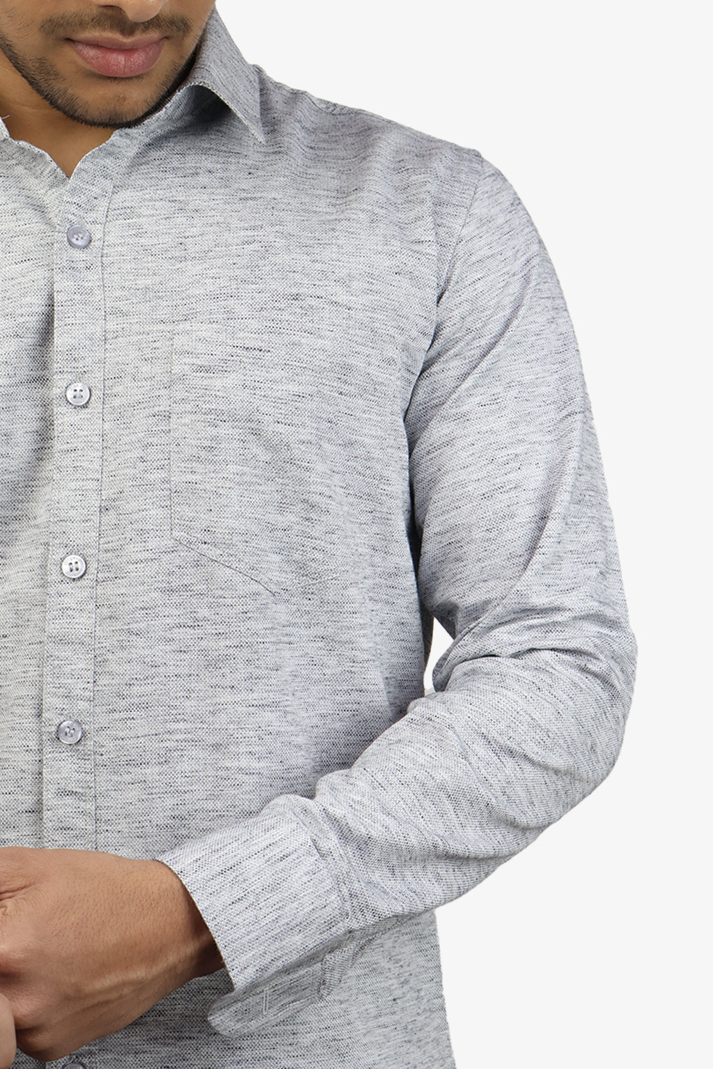 KED DARK GRAY | SLIM FIT PREMIUM POLO NECK CASUAL SHIRT | ORIGENS