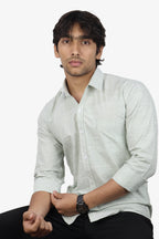 LINL 2 GREEN | SLIM FIT PREMIUM POLO NECK CASUAL SHIRT | ORIGENS