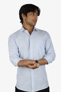 LINL 2 BLUE | SLIM FIT PREMIUM POLO NECK CASUAL SHIRT | ORIGENS