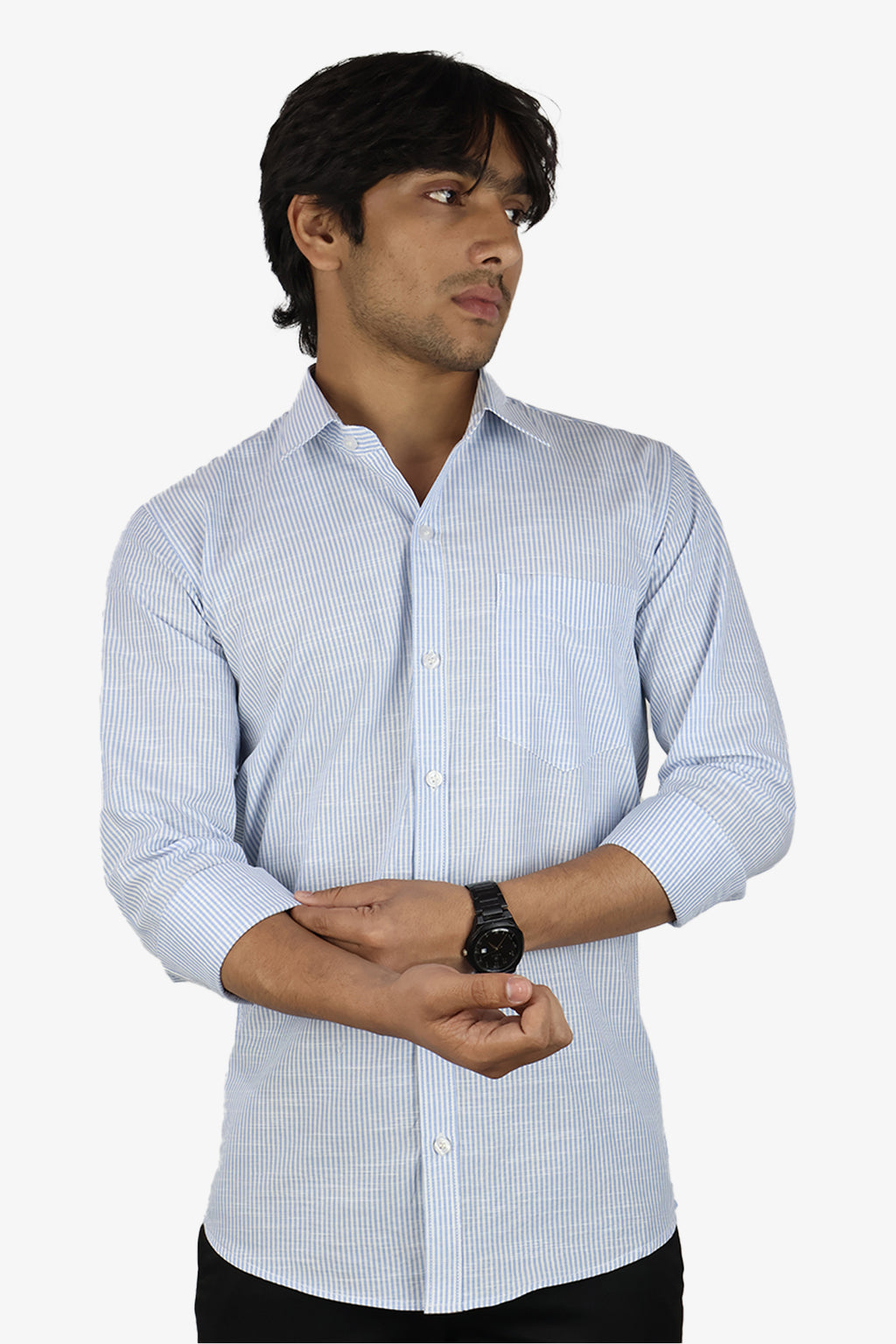 LINL 2 CREAM | SLIM FIT PREMIUM POLO NECK CASUAL SHIRT | ORIGENS
