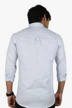 LINL 2 BLUE | SLIM FIT PREMIUM POLO NECK CASUAL SHIRT | ORIGENS