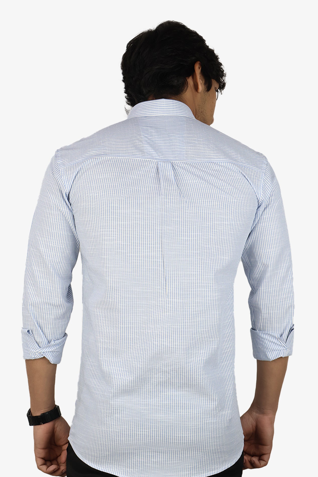 LINL 2 BLUE | SLIM FIT PREMIUM POLO NECK CASUAL SHIRT | ORIGENS