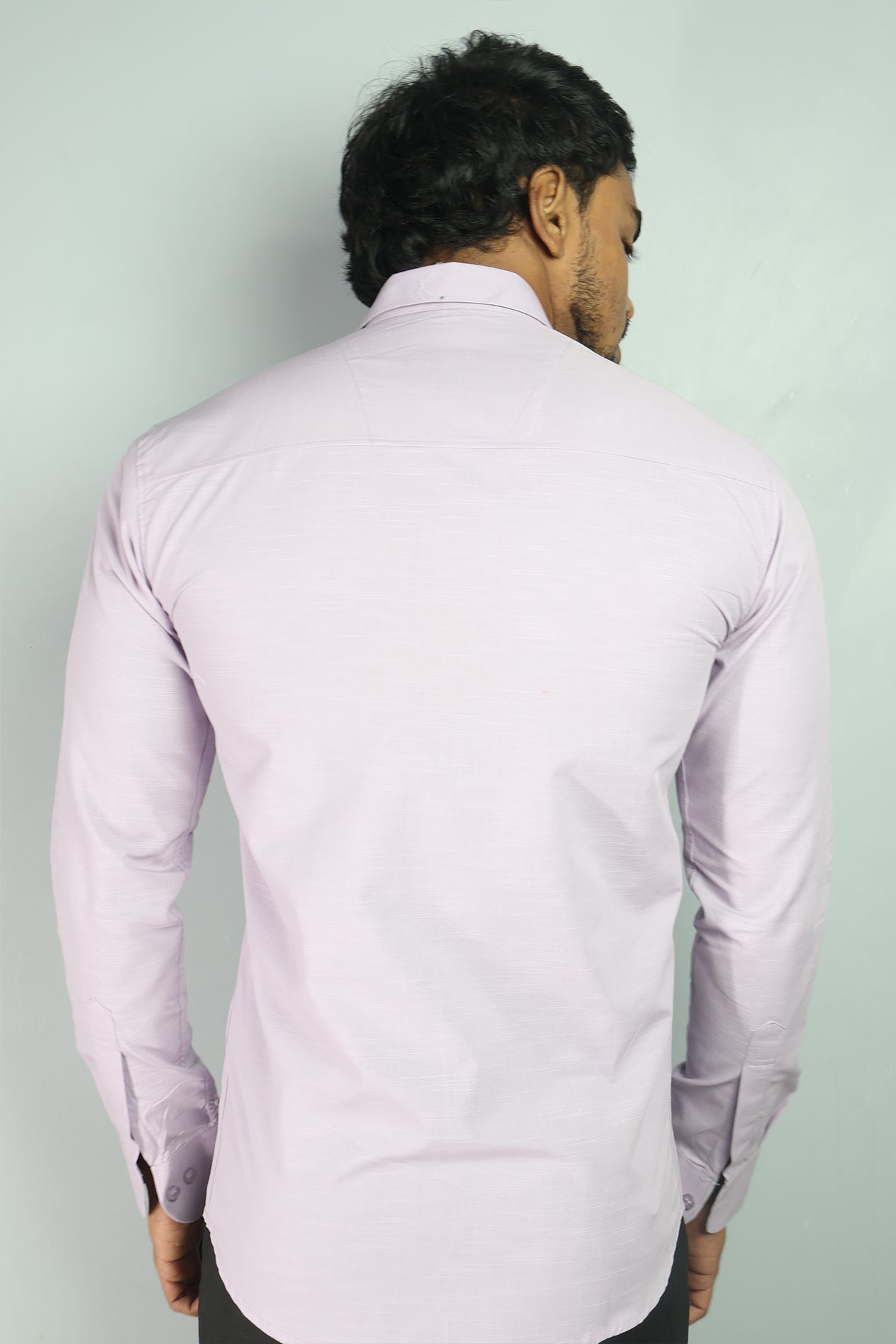 LIN LIGHT LEVENDER | SLIM FIT PREMIUM POLO NECK CASUAL SHIRT | ORIGENS