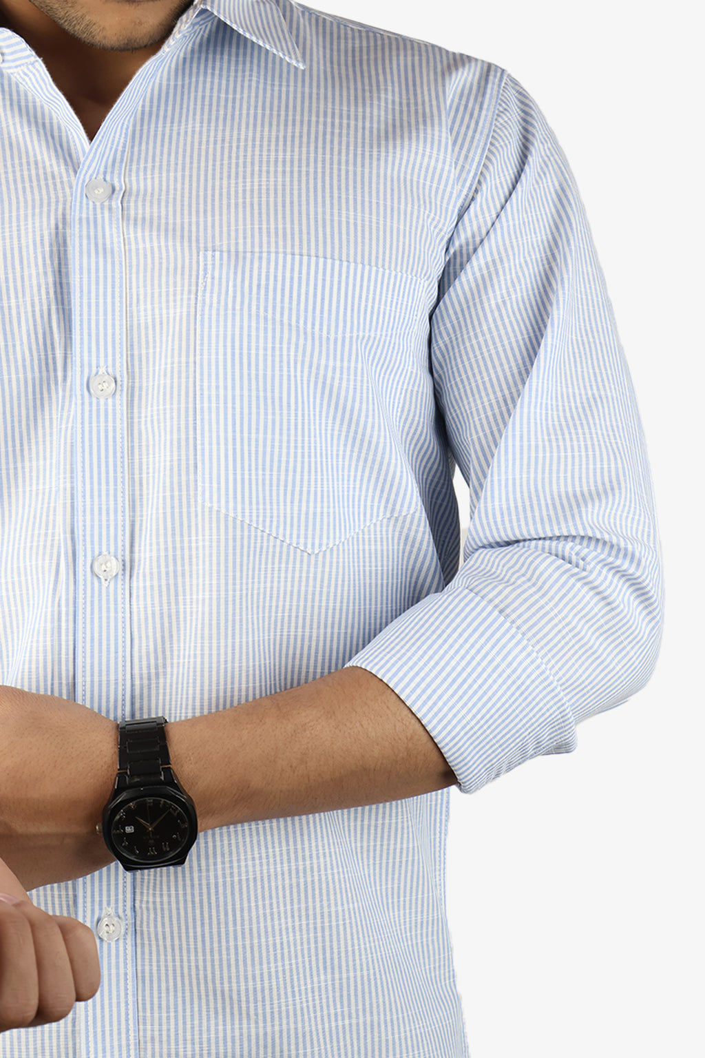 LINL 2 BLUE | SLIM FIT PREMIUM POLO NECK CASUAL SHIRT | ORIGENS