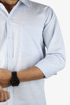 LINL 2 BLUE | SLIM FIT PREMIUM POLO NECK CASUAL SHIRT | ORIGENS