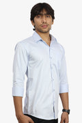 STAN SKY BLUE | SLIM FIT PREMIUM POLO NECK CASUAL SHIRT | ORIGENS
