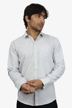 KED LIGHT GRAY | SLIM FIT PREMIUM POLO NECK CASUAL SHIRT | ORIGENS
