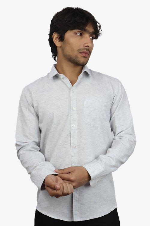 KED LIGHT GRAY | SLIM FIT PREMIUM POLO NECK CASUAL SHIRT | ORIGENS