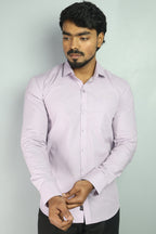 LIN LIGHT LEVENDER | SLIM FIT PREMIUM POLO NECK CASUAL SHIRT | ORIGENS