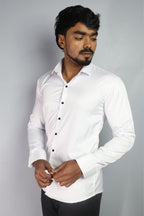 SEEK  S WHITE | SLIM FIT PREMIUM POLO NECK CASUAL SHIRT | ORIGENS