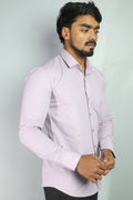 LIN LIGHT LEVENDER | SLIM FIT PREMIUM POLO NECK CASUAL SHIRT | ORIGENS