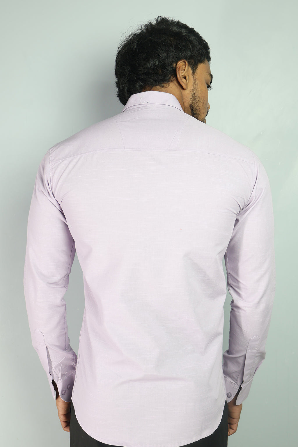 LIN LIGHT LEVENDER | SLIM FIT PREMIUM POLO NECK CASUAL SHIRT | ORIGENS