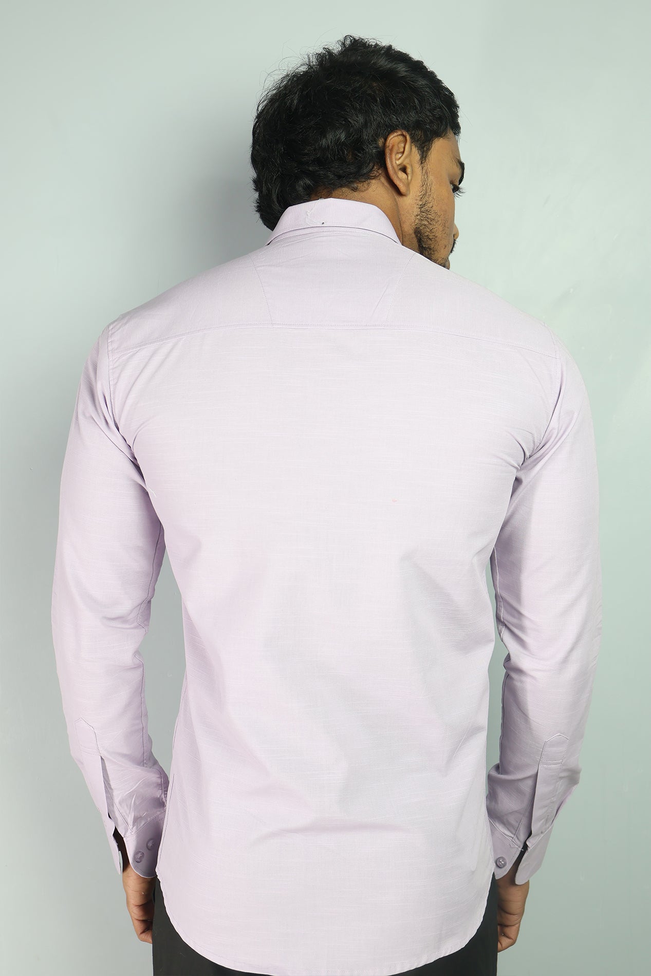 LIN LIGHT LEVENDER | SLIM FIT PREMIUM POLO NECK CASUAL SHIRT | ORIGENS