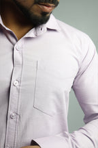 LIN  S LIGHT LEVENDER | SLIM FIT PREMIUM POLO NECK CASUAL SHIRT | ORIGENS