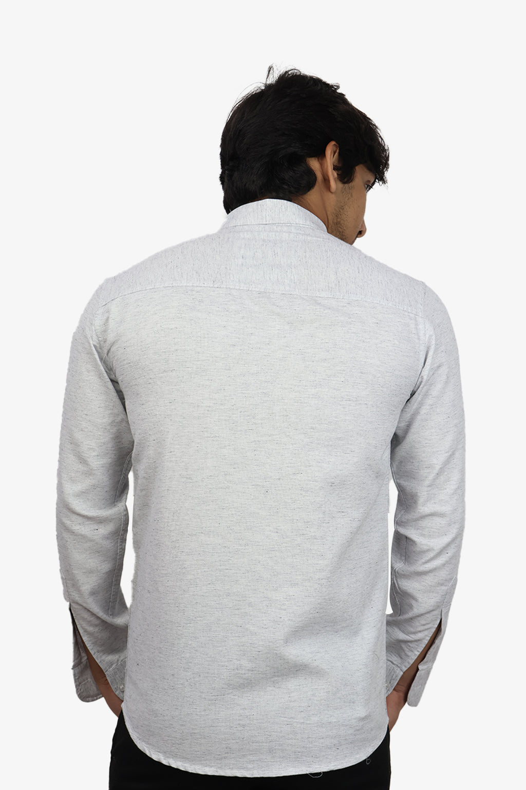 KED LIGHT GRAY | SLIM FIT PREMIUM POLO NECK CASUAL SHIRT | ORIGENS