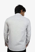 KED LIGHT GRAY | SLIM FIT PREMIUM POLO NECK CASUAL SHIRT | ORIGENS