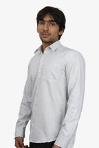 KED LIGHT GRAY | SLIM FIT PREMIUM POLO NECK CASUAL SHIRT | ORIGENS