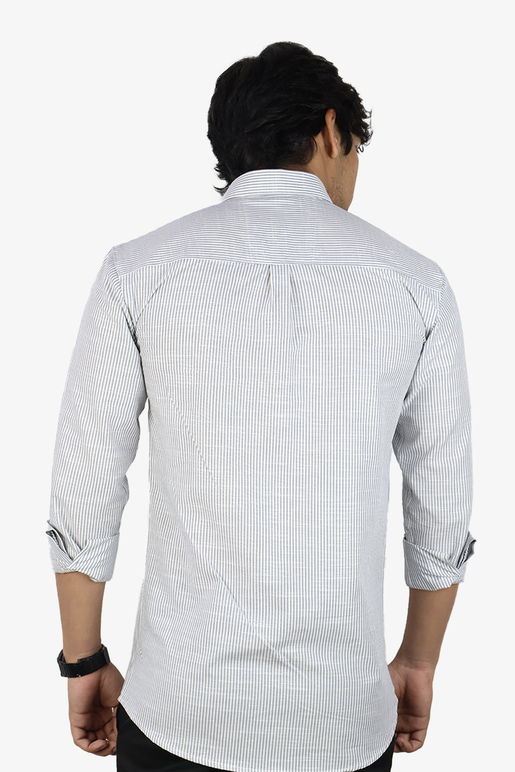 LINL 2 GRAY | SLIM FIT PREMIUM POLO NECK CASUAL SHIRT | ORIGENS