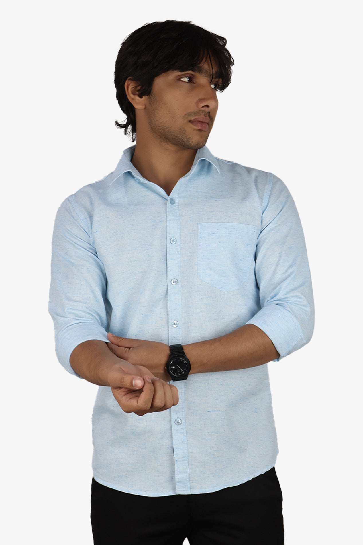 KED  S FIROZI | SLIM FIT PREMIUM POLO NECK CASUAL SHIRT | ORIGENS