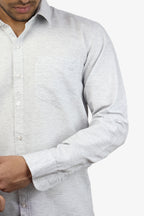 KED LIGHT GRAY | SLIM FIT PREMIUM POLO NECK CASUAL SHIRT | ORIGENS