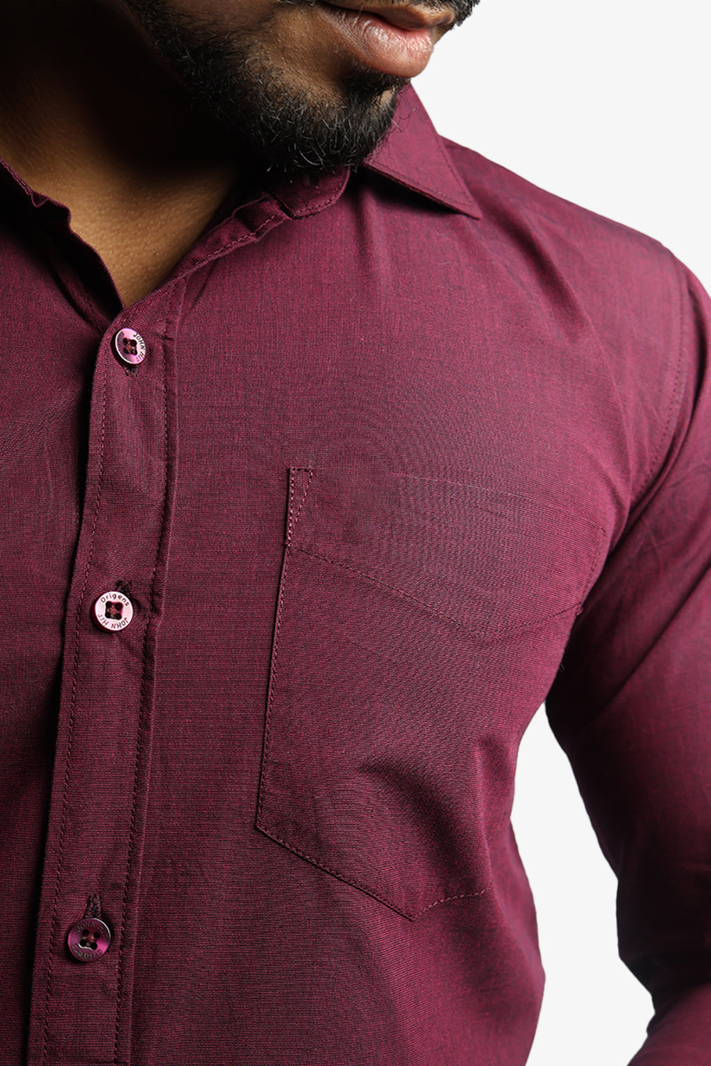 FIFA WINE | SLIM FIT PREMIUM POLO NECK CASUAL SHIRT | ORIGENS