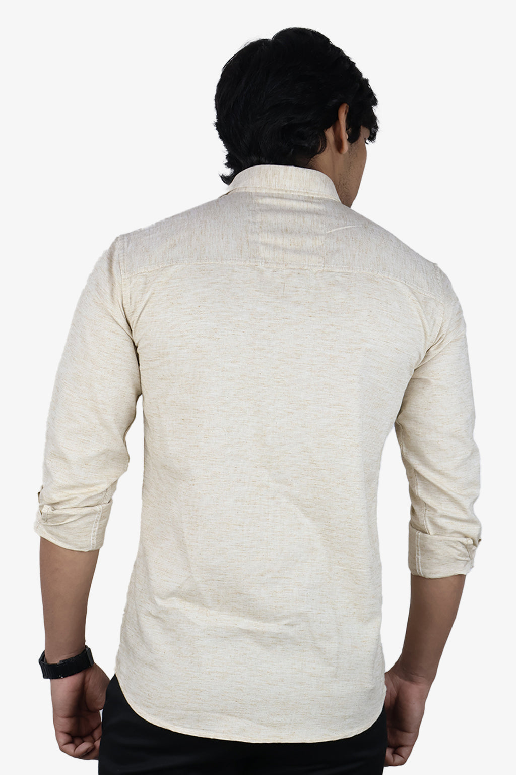 KED CREAM | SLIM FIT PREMIUM POLO NECK CASUAL SHIRT | ORIGENS