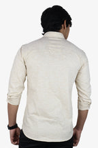 KED CREAM | SLIM FIT PREMIUM POLO NECK CASUAL SHIRT | ORIGENS
