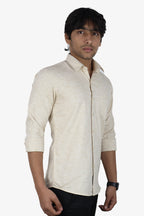 KED CREAM | SLIM FIT PREMIUM POLO NECK CASUAL SHIRT | ORIGENS