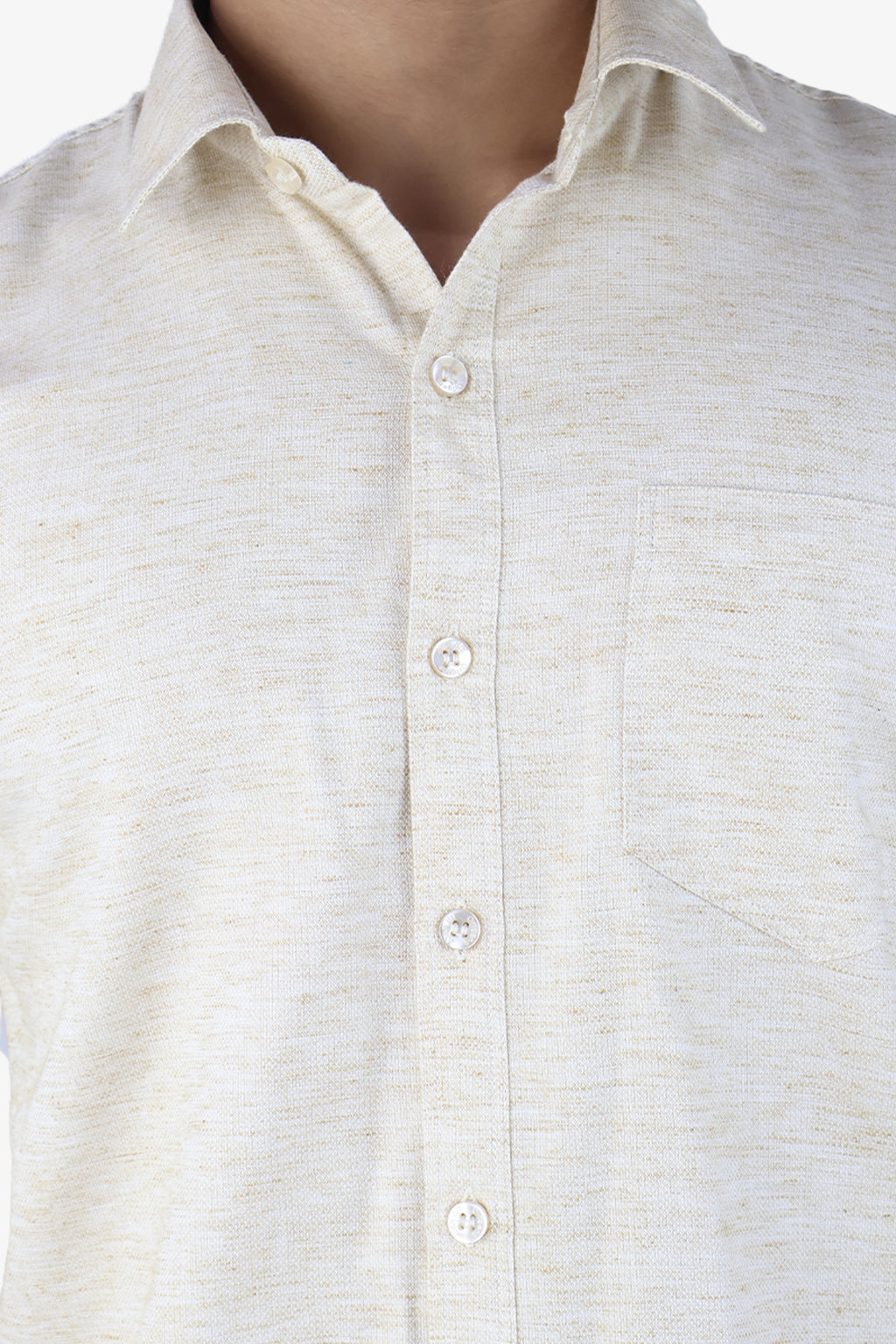 KED CREAM | SLIM FIT PREMIUM POLO NECK CASUAL SHIRT | ORIGENS