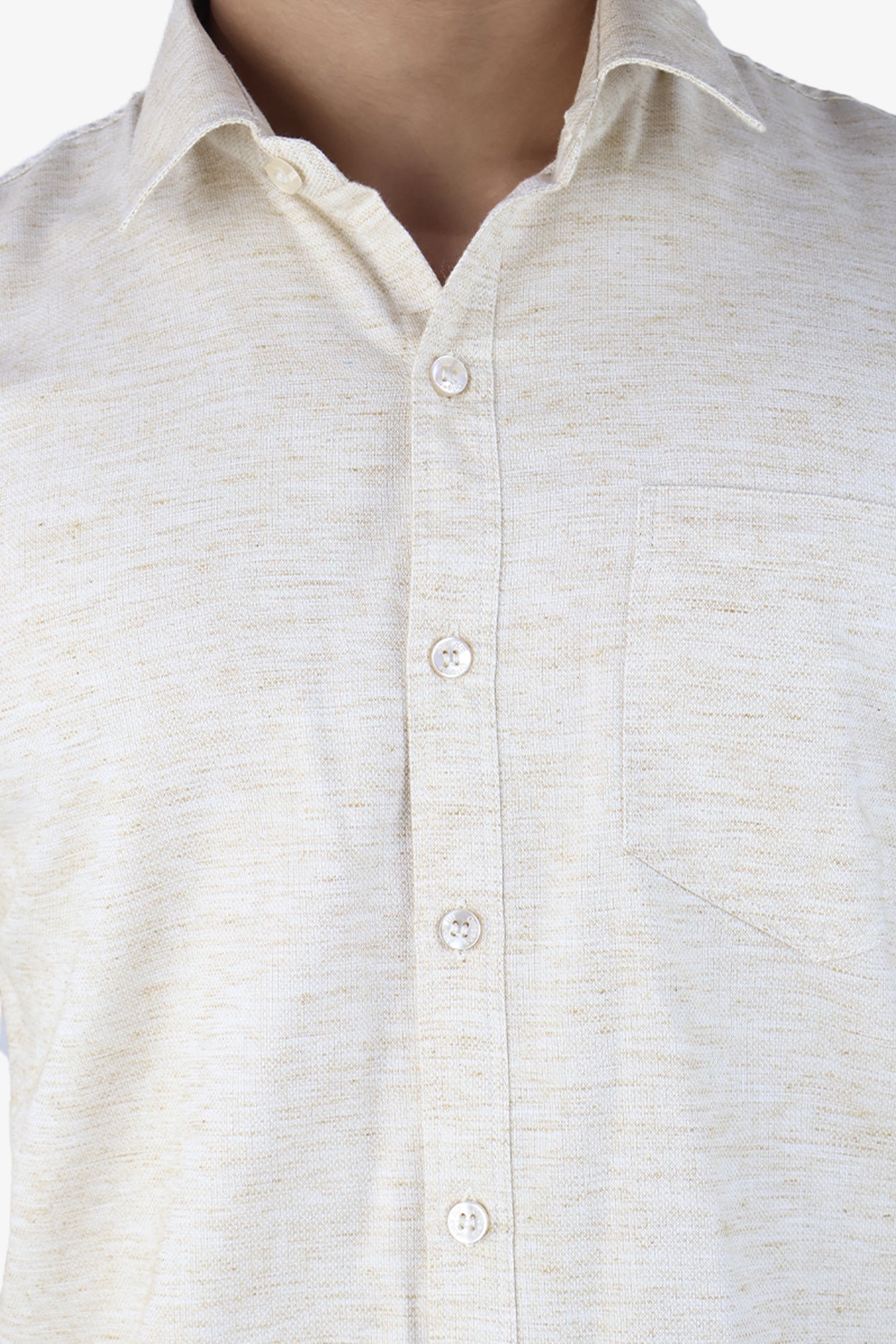 KED CREAM | SLIM FIT PREMIUM POLO NECK CASUAL SHIRT | ORIGENS