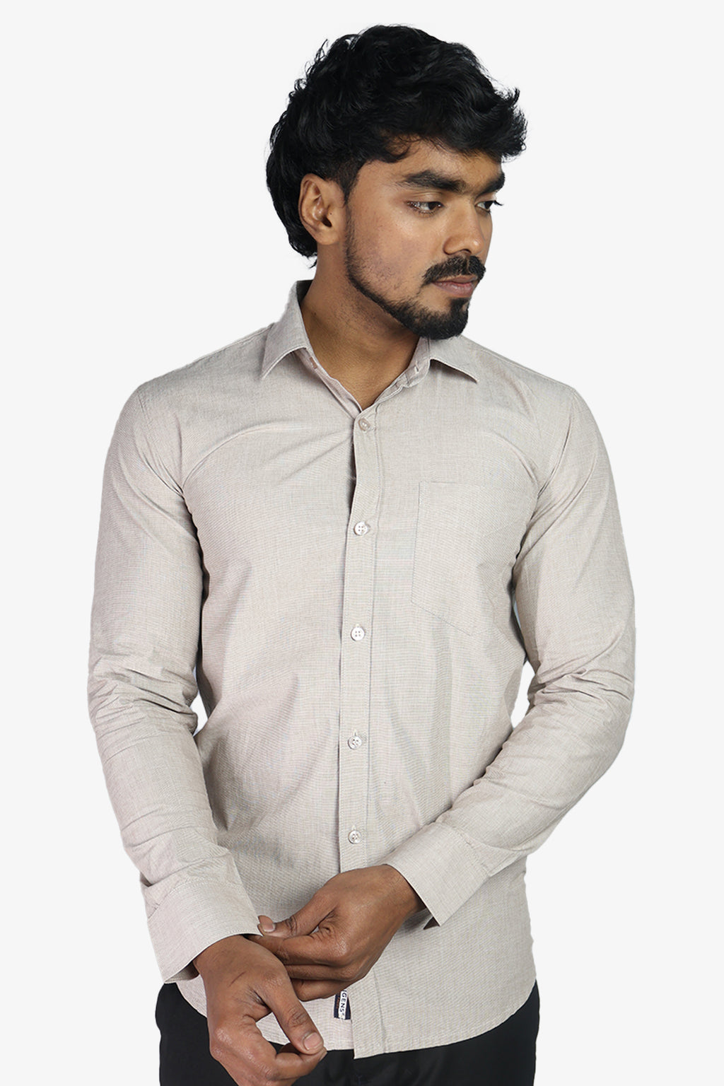 FIFA KHAKI | SLIM FIT PREMIUM POLO NECK CASUAL SHIRT | ORIGENS