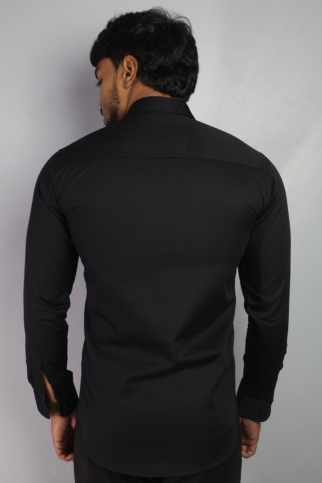 TWEE BLACK | SLIM FIT PREMIUM POLO NECK CASUAL SHIRT | ORIGENS