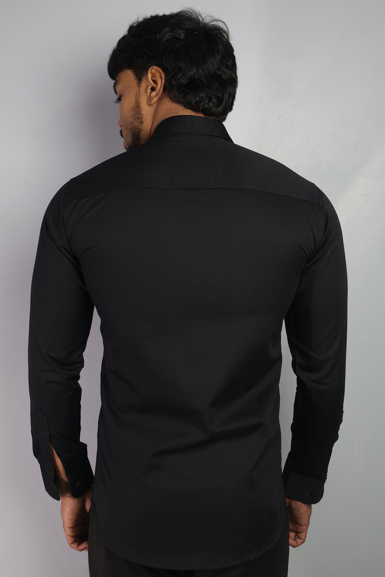 TWEE BLACK | SLIM FIT PREMIUM POLO NECK CASUAL SHIRT | ORIGENS