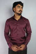 SEEK  S WINE | SLIM FIT PREMIUM POLO NECK CASUAL SHIRT | ORIGENS