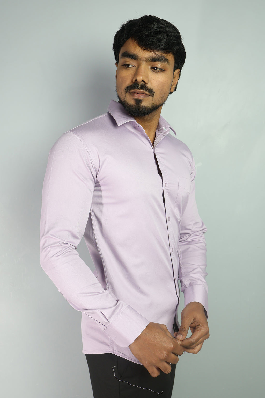 TWEE LIGHT MAGENTA PINK | SLIM FIT PREMIUM POLO NECK CASUAL SHIRT | ORIGENS