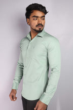 TWEE PASTEL GREEN | SLIM FIT PREMIUM POLO NECK CASUAL SHIRT | ORIGENS