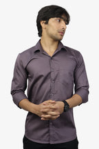 STAN DARK LEVENDER | SLIM FIT PREMIUM POLO NECK CASUAL SHIRT | ORIGENS