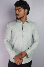 KED GREEN | SLIM FIT PREMIUM POLO NECK CASUAL SHIRT | ORIGENS