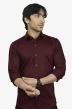 TWEE  S WINE | SLIM FIT PREMIUM POLO NECK CASUAL SHIRT | ORIGENS