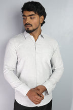 KED  S LIGHT GRAY | SLIM FIT PREMIUM POLO NECK CASUAL SHIRT | ORIGENS